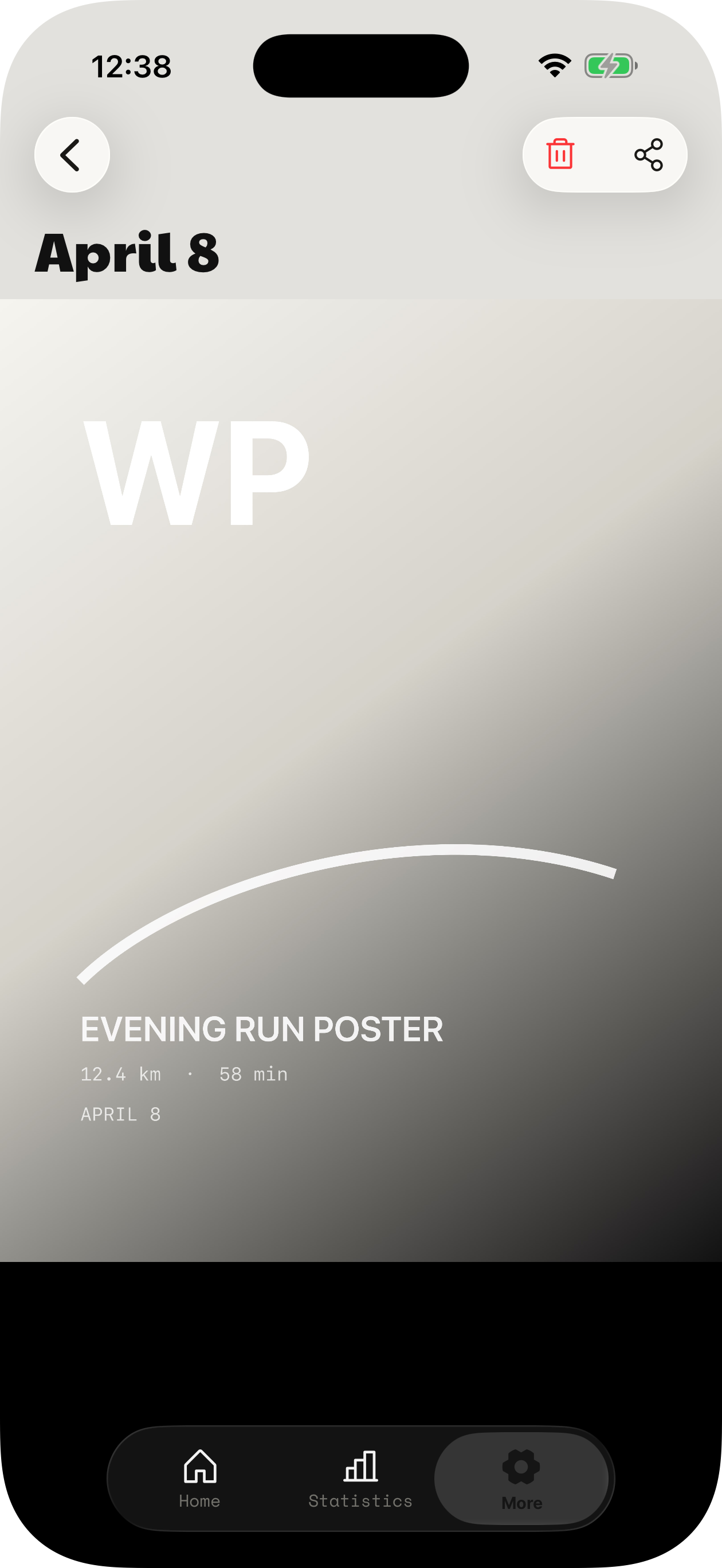 WorkoutPlaza saved card detail mockup